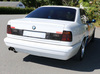 Fox Edelstahl Sportauspuff-Komplettanlage ab Kat BMW 5er E34 525i 24V Limousine u. Touring 2x76mm rund scharfkantig abgeschrägt