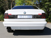Fox Edelstahl Sportauspuff-Komplettanlage ab Kat BMW 5er E34 525i 24V Limousine u. Touring 2x76mm rund scharfkantig abgeschrägt