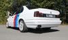 Fox Edelstahl Sportauspuff BMW 5er E34 525i 530i 535i Limousine u. Touring 2x76mm rund scharfkantig abgeschrägt