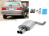 Fox Edelstahl Sportauspuff BMW 5er E39 Touring 2x76mm rund scharf gerade