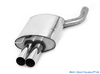 Fox Edelstahl Sportauspuff BMW 5er E60 E61 520d Limousine u. Touring 2x76mm rund scharf gerade