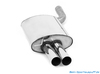 Fox Edelstahl Sportauspuff BMW 5er E60 E61 520d Limousine u. Touring 2x76mm rund scharf gerade