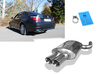 Fox Edelstahl Sportauspuff BMW 5er E60 E61 540i 545i Limousine u. Touring 2x90mm rund doppelwandig abgeschrägt