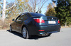 Fox Edelstahl Sportauspuff BMW 5er E60 E61 540i 545i Limousine u. Touring 2x90mm rund doppelwandig abgeschrägt
