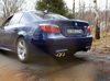Fox Edelstahl Duplex Sportauspuff BMW 5er E60 M5 Limousine je 2x90mm rund doppelwandig abgeschrägt