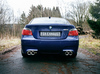 Fox Edelstahl Duplex Sportauspuff BMW 5er E60 M5 Limousine je 2x90mm rund doppelwandig abgeschrägt
