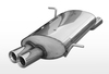Fox Edelstahl Sportauspuff BMW Z3 Roadster u. Coupe 2.0l 2.8l 2x70mm rund eingerollt gerade mit Absorber