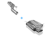 Fox Edelstahl Sportauspuff-Komplettanlage ab Kat BMW Z3 Roadster u. Coupe 2.0l 2.8l 135x80mm flachoval eingerollt abgeschrägt mit Absorber