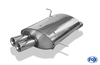 Fox Edelstahl Sportauspuff BMW Z3 Roadster u. Coupe 2.0l 2.8l 2x70mm rund eingerollt gerade mit Absorber