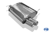 Fox Edelstahl Sportauspuff BMW Z3 Roadster u. Coupe 2.0l 2.8l 2x70mm rund eingerollt gerade mit Absorber