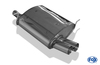 Fox Edelstahl Sportauspuff-Komplettanlage ab Kat BMW Z3 Roadster u. Coupe 2.0l 2.8l 2x70mm rund scharfkantig gerade