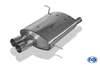 Fox Edelstahl Sportauspuff-Komplettanlage ab Kat BMW Z3 Roadster u. Coupe 2.0l 2.8l 2x70mm rund scharfkantig gerade