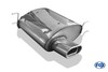 Fox Edelstahl Sportauspuff-Komplettanlage ab Kat BMW Z3 Roadster u. Coupe 2.0l 2.8l 135x80mm flachoval eingerollt abgeschrägt mit Absorber