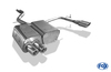 Fox Edelstahl Duplex Sportauspuff BMW Z4 E85 Roadster u. Coupe 2x76mm rund eingerollt abgeschrägt mit Absorber