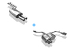 Fox Edelstahl Duplex Sportauspuff-Komplettanlage ab Kat BMW Z4 E85 Roadster u. Coupe 2x76mm rund scharf gerade