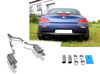 Fox Edelstahl Duplex Sportauspuff-Komplettanlage ab Kat BMW Z4 E89 sDrive 35i Roadster je 100mm rund doppelwandig abgeschrägt