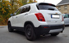 FOX Edelstahl Duplex Sportauspuff Chevrolet Trax AWD je 115x85mm oval eingerollt seitlich abgeschrägt mit Absorber