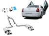 Fox Edelstahl Duplex Sportauspuff-Komplettanlage ab Kat Chrysler 300 C 3.0 CRD inkl. AWD Limousine/Kombi ab 04 2x80mm rund eingerollt abgeschrägt mit Absorber