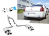 Fox Edelstahl Duplex Sportauspuff-Komplettanlage ab Kat Chrysler 300 C 3.0 CRD inkl. AWD Limousine/Kombi ab 04 2x100mm rund eingerollt abgeschrägt mit Absorber
