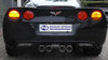 Fox Edelstahl Sportauspuff mittig Corvette C6 C06 Coupe u. Cabrio ab 2004 4x100mm rund eingerollt abgeschrägt