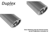 FOX Edelstahl Duplex Sportauspuffanlage ab Kat Dacia Duster II 4x2 je 90mm rund eingerollt