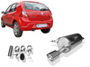 Fox Edelstahl Sportauspuff Dacia Sandero I ab 2008 1x90mm rund eingerollt abgeschrägt mit Absorber