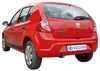 Fox Edelstahl Sportauspuff Dacia Sandero I ab 2008 1x90mm rund eingerollt abgeschrägt mit Absorber