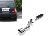 FOX Edelstahl Sportauspuffanlage ab Kat Dodge Nitro 160x80mm flachoval eingerollt abgeschrägt mit Absorber