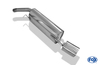 Fox Edelstahl Sportauspuff Fiat Bravo 1.4l Typ 198 ab 2007 (Mod. ohne Stoßstangenausschnitt) 135x80mm flachoval eingerollt abgeschrägt mit Absorber