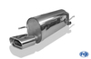 Fox Edelstahl Sportauspuff Fiat Grande Punto Typ 199 Benzin ab 2005 135x80mm flachoval eingerollt abgeschrägt mit Absorber