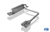 Fox Edelstahl Duplex Sportauspuff Fiat Grande Punto Typ 199 Benzin ab 2005 2x76mm rund eingerollt gerade mit Absorber