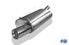 Fox Edelstahl Sportauspuff Ford Fiesta MK3 Typ GFJ Bj.89-96 1x80mm rund eingerollt gerade mit Absorber