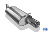 Fox Edelstahl Sportauspuff Ford Fiesta MK3 Typ GFJ Bj.89-96 1x80mm rund eingerollt gerade mit Absorber