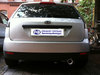 Fox Edelstahl Komplettanlage ab Kat Ford Fiesta MK6 Diesel JH1 JD1 Bj.01-08 1x90mm rund eingerollt gerade mit Absorber