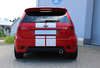 Fox Edelstahl Racing-Komplettanlage ab Kat. Ford Fiesta MK6 ST150 Typ Bj.05-08 1x90mm rund eingerollt gerade mit Absorber