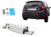 Fox Edelstahl Sportauspuff Ford Fiesta MK7 JA8 inkl. Sport 1.2l + Diesel ab 2008 2x86x54mm oval eingerollt abgeschrägt