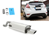 Fox Edelstahl Sportauspuff Ford Fiesta MK7 JA8 inkl. Sport 1.0l Ecoboost u. 1.4l ab 2008 145x65mm trapezförmig eingerollt nach unten & seitlich abgeschrägt
