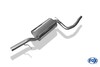 Fox Edelstahl Sportauspuff-Komplettanlage ab Kat Ford Focus 1 Stufenheck 1.4l DFW 1x90mm rund eingerollt gerade mit Absorber