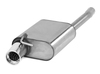 Fox Edelstahl Sportauspuff-Komplettanlage ab Kat Ford Focus 1 Stufenheck 1.4l DFW 1x90mm rund eingerollt gerade mit Absorber
