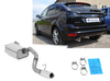 Fox Edelstahl Sportauspuff (63,5mm-System) Ford Focus 2 Fließheck Facelift Bj.08-10 1x90mm rund eingerollt gerade mit Absorber