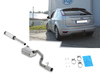 Fox Edelstahl Komplettanlage ab Kat (63,5mm-System) Ford Focus 2 Fließheck Facelift Bj.08-10 1x90mm rund doppelwandig gerade