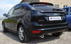Fox Edelstahl Racing-Komplettanlage ab Kat (63,5mm-System) Ford Focus 2 Fließheck Facelift Bj.08-10 1x90mm rund eingerollt gerade mit Absorber