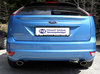 Fox Edelstahl Duplex Sportauspuff Ford Focus 2 Fließheck Facelift Bj.08-10 106x71mm oval eingerollt abgeschrägt mit Absorber