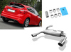 Fox Edelstahl Duplex Sportauspuff Ford Focus 3 Fließheck 1.6l EcoBoost mit Sport-Paket je 100mm rund eingerollt abgeschrägt