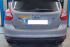 Fox Edelstahl Duplex Sportauspuff Ford Focus 3 Fließheck je 90mm rund eingerollt abgeschrägt