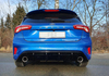 FOX Edelstahl Duplex Sportauspuff-Komplettanlage ab OPF Ford Focus 4 ST-Line für Rieger-Heckeinsatz je 100mm rund doppelwandig abgeschrägt