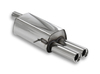 Fox Edelstahl Sportauspuff Ford Galaxy 1 2.8l Typ WGR ab 00 2x80mm rund eingerollt gerade mit Absorber