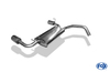 Fox Edelstahl Duplex Sportauspuff Ford KA II ab 2009 1x90mm rund eingerollt gerade mit Absorber