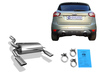 Fox Edelstahl Duplex Sportauspuff Ford Kuga ab 2008 106x71mm oval eingerollt abgeschrägt
