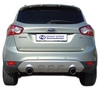 Fox Edelstahl Duplex Sportauspuff-Komplettanlage ab Kat Ford Kuga ab 2008 1x100mm rund eingerollt abgeschrägt
